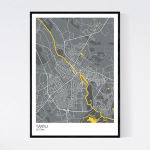 Map of Tartu, Estonia