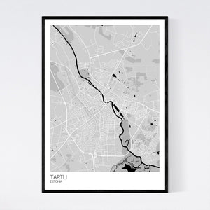 Tartu City Map Print