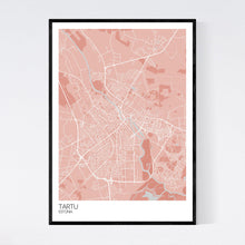 Load image into Gallery viewer, Tartu City Map Print