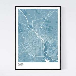 Tartu City Map Print