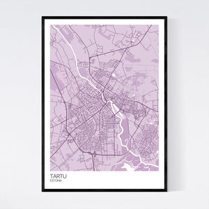 Tartu City Map Print