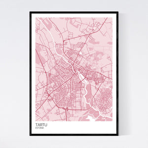 Tartu City Map Print