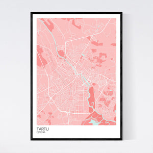 Tartu City Map Print