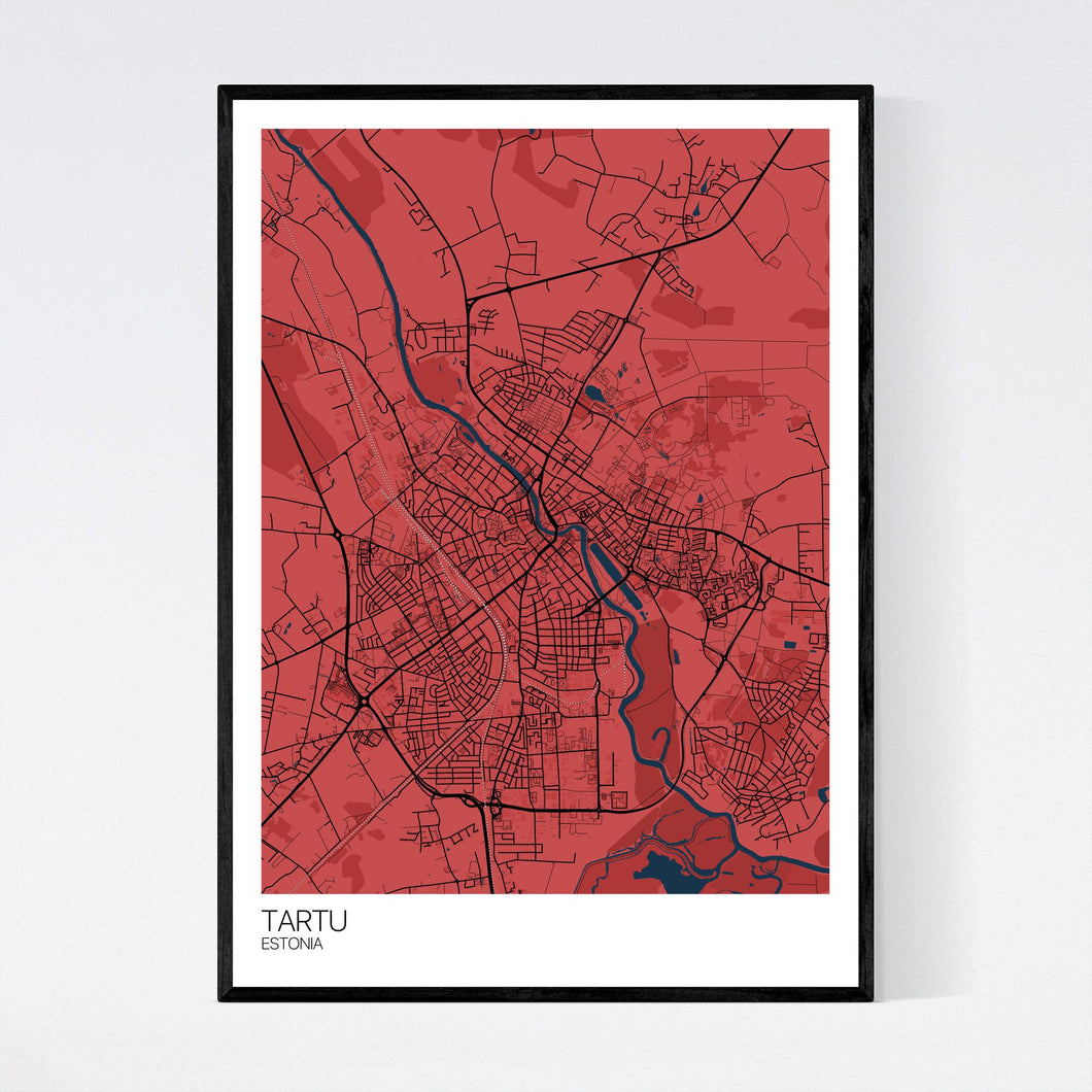Tartu City Map Print