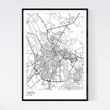 Load image into Gallery viewer, Tartu City Map Print