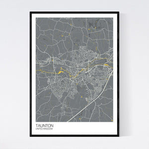 Taunton City Map Print