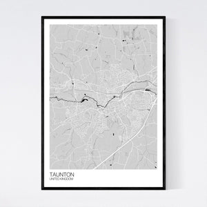 Taunton City Map Print