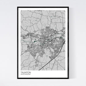 Taunton City Map Print