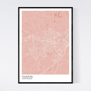 Taunton City Map Print