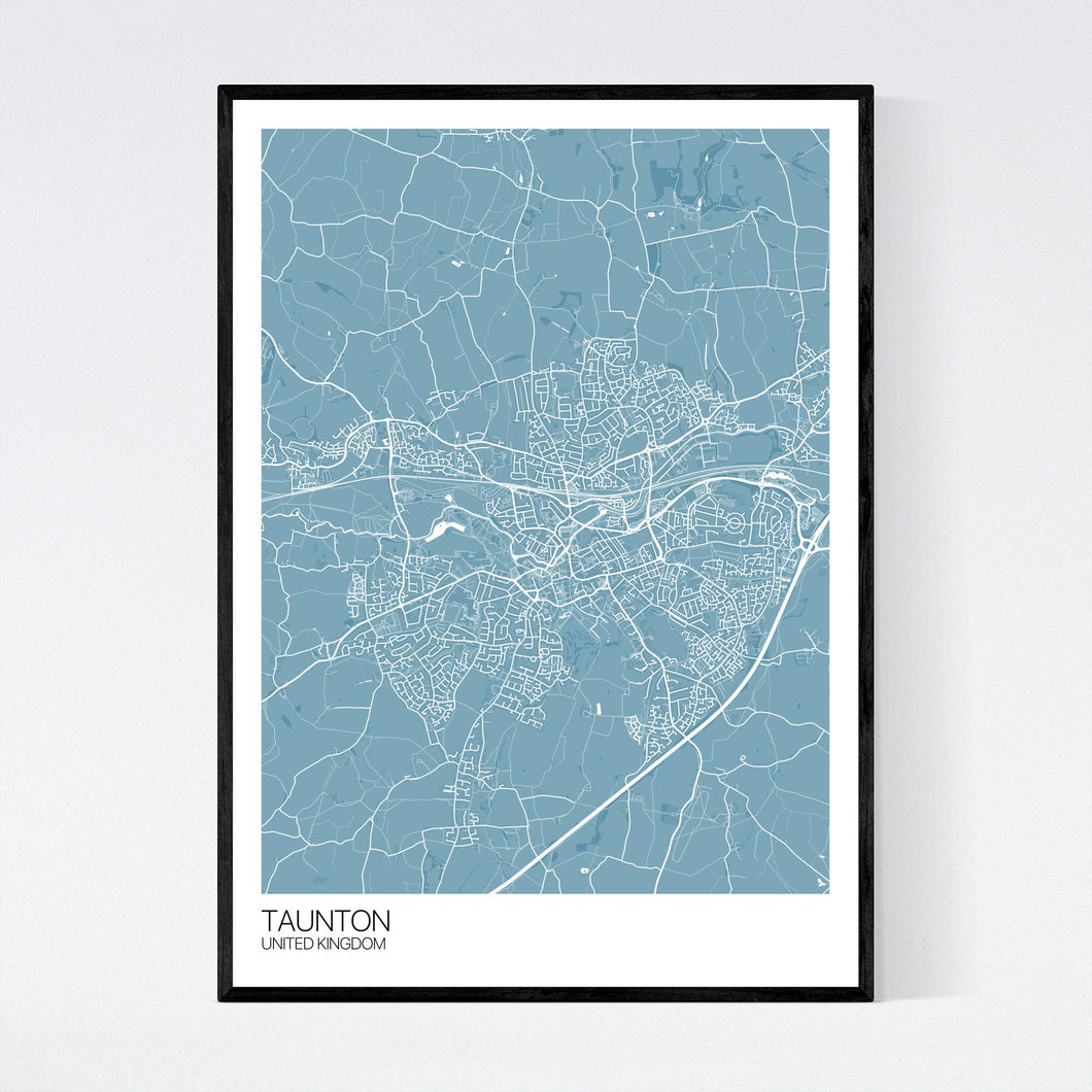 Taunton City Map Print