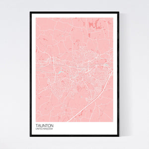 Taunton City Map Print