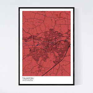 Map of Taunton, United Kingdom