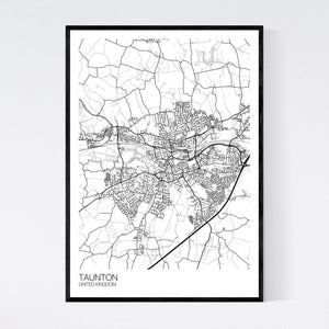 Taunton City Map Print