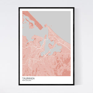 Tauranga City Map Print