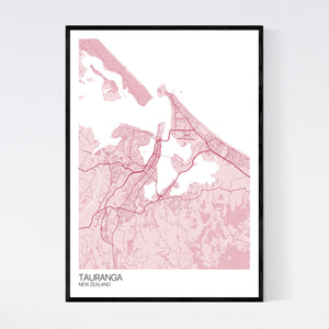 Tauranga City Map Print