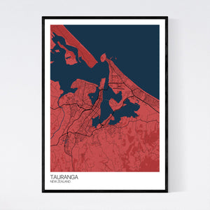 Tauranga City Map Print