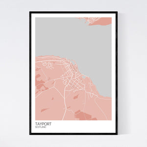 Tayport Town Map Print