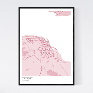 Tayport Town Map Print