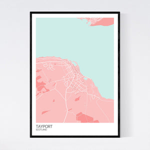 Tayport Town Map Print