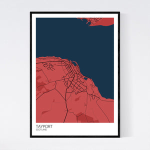 Tayport Town Map Print