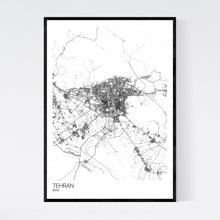 Load image into Gallery viewer, Tehran City Map Print