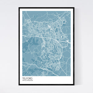 Telford City Map Print