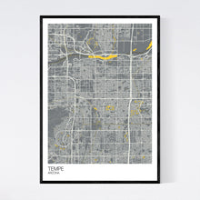 Load image into Gallery viewer, Tempe City Map Print