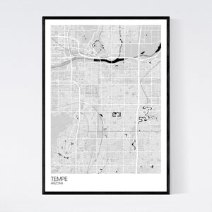 Tempe City Map Print