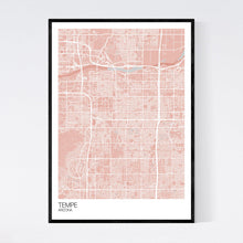 Load image into Gallery viewer, Tempe City Map Print
