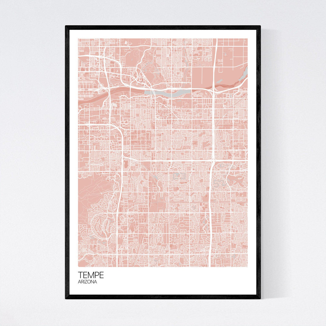 Tempe City Map Print