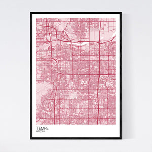 Tempe City Map Print