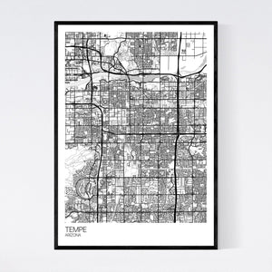 Tempe City Map Print