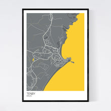 Load image into Gallery viewer, Tenby Town Map Print