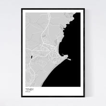 Load image into Gallery viewer, Tenby Town Map Print