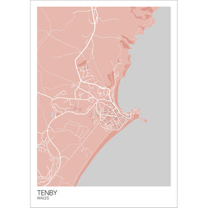 Map of Tenby, Wales