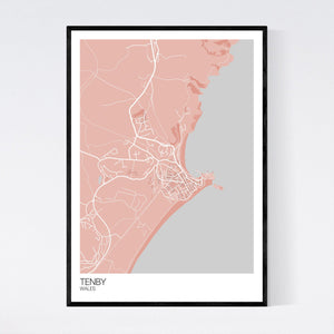 Map of Tenby, Wales