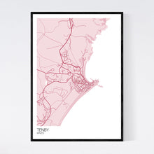 Load image into Gallery viewer, Tenby Town Map Print