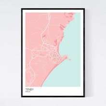 Load image into Gallery viewer, Tenby Town Map Print