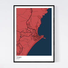 Load image into Gallery viewer, Tenby Town Map Print