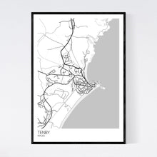 Load image into Gallery viewer, Tenby Town Map Print