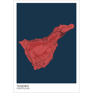 Map of Tenerife, Canary Islands