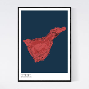 Map of Tenerife, Canary Islands
