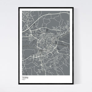 Terni City Map Print