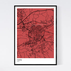 Terni City Map Print