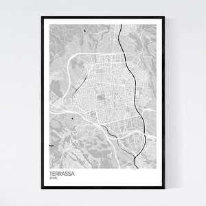 Terrassa City Map Print