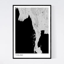 Load image into Gallery viewer, Thailand Country Map Print
