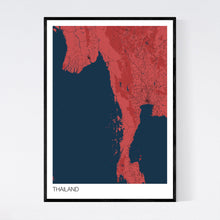 Load image into Gallery viewer, Thailand Country Map Print
