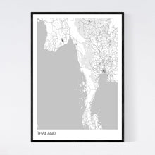 Load image into Gallery viewer, Thailand Country Map Print