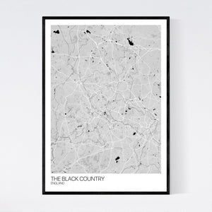 The Black Country Region Map Print