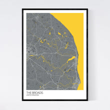Load image into Gallery viewer, The Broads Region Map Print